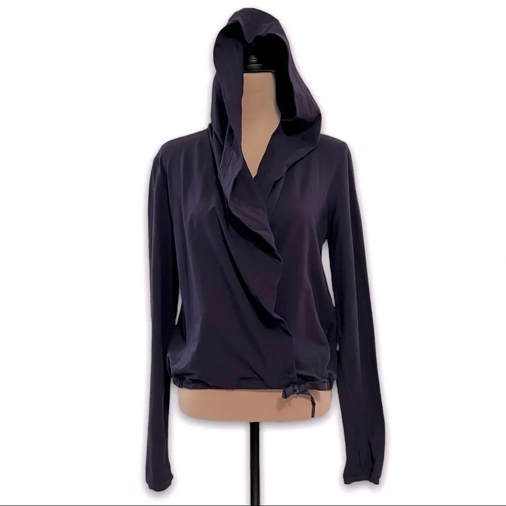 Lululemon Ready To Rulu Wrap Hooded Jacket 6/Small Boysenberry Dark Purple Yoga - Picture 2 of 16